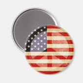 Patriotisches Flaggenfriedenszeichen Magnet (Vorderseite/Rückseite)