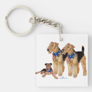 Patriotisches Flaggentrio Schlüsselanhänger