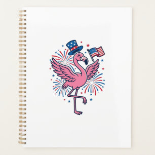 Patriotisches Flamingo-Feuerwerk Vektor-Design_1 Planer