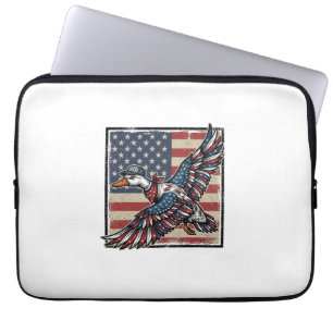 Patriotisches Fliegendes-Ente-Vintage-Stickerei-Sh Laptopschutzhülle