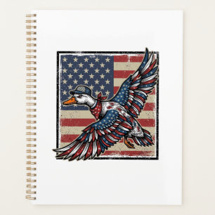 Patriotisches Fliegendes-Ente-Vintage-Stickerei-Sh Planer