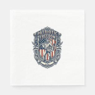 Patriotisches Flohmarkt-Finder Vector Grafik T-Shi Serviette