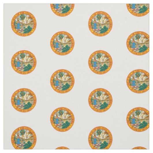 Patriotisches Florida-State-Siegel-Polka-Dots-Must Stoff (Muster)