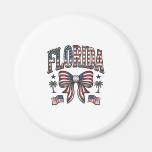 Patriotisches Florida Vintage-Schleife Fourth of J Magnet