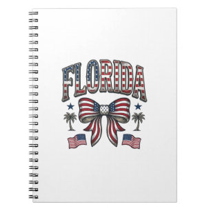 Patriotisches Florida Vintage-Schleife Fourth of J Notizblock