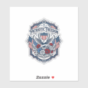 Patriotisches Florist-Vektorgrafik-T-Shirt_1 Aufkleber