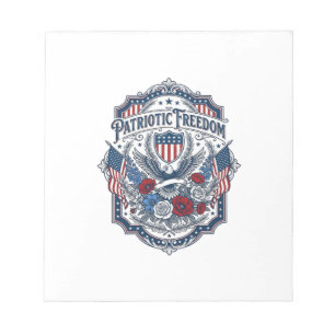 Patriotisches Florist-Vektorgrafik-T-Shirt_1 Notizblock