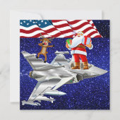 Patriotisches Flugzeug Einladung (Vorderseite)