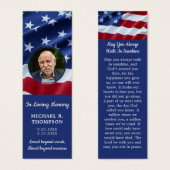 Patriotisches Foto Beerdigung Lesezeichen (Vorne & Hinten)