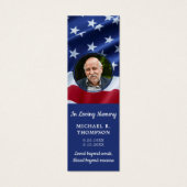 Patriotisches Foto Beerdigung Lesezeichen (Vorderseite)