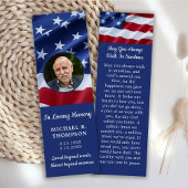 Patriotisches Foto Beerdigung Lesezeichen