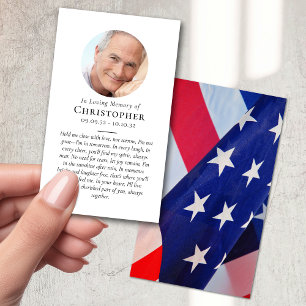 Patriotisches Foto der US-Flagge Telefonnummerkarte