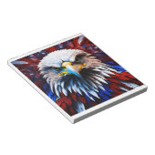 Patriotisches Fraktal Eagles T-Shirt Notizblock (angewinkelt)