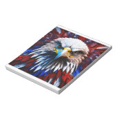 Patriotisches Fraktal Eagles T-Shirt Notizblock (Rotiert)