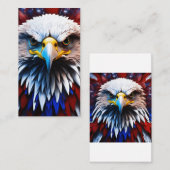Patriotisches Fraktal Eagles T-Shirt Visitenkarte (Vorne/Hinten)