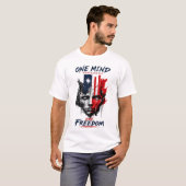 Patriotisches Freedom Grafik Statement T-Shirt (Vorne ganz)