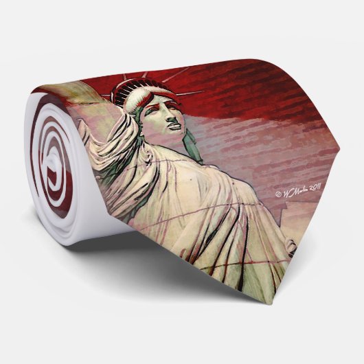 Patriotisches Freiheitsstatue Krawatte (Gerollt)