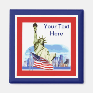 Patriotisches Freiheitsstatue und Twin Tower Magnet