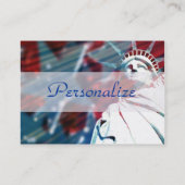 Patriotisches Freiheitsstatue USA-Visitenkarten Visitenkarte (Rückseite)