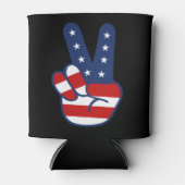 Patriotisches Friedenszeichen am 4. Juli Dosenkühler (Vorderseite)