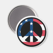 Patriotisches Friedenszeichen Magnet (Vorderseite/Rückseite)