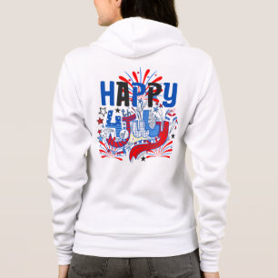 Patriotisches Frohes 4. Juli Feierdesign Hoodie