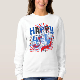 Patriotisches Frohes 4. Juli Feierdesign Sweatshirt