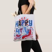 Patriotisches Frohes 4. Juli Feierdesign Tasche (Von Nahem)