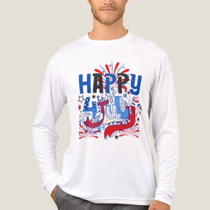 Patriotisches Frohes 4. Juli Feierdesign Tri-Blend Shirt