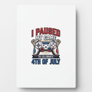 Patriotisches Gamer 4. Juli Vintage Vector Shirt_1 Fotoplatte