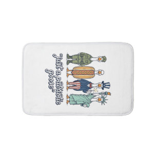 Patriotisches Gänse-Lineup Vintage Vector Shirt_1 Badematte