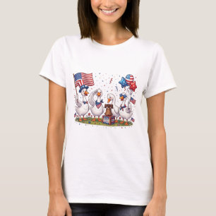Patriotisches Gänse-Set 4. Juli USA T-Shirt
