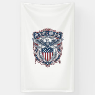 Patriotisches Gartengarten-Flaggen-Style-Vektorgra Banner
