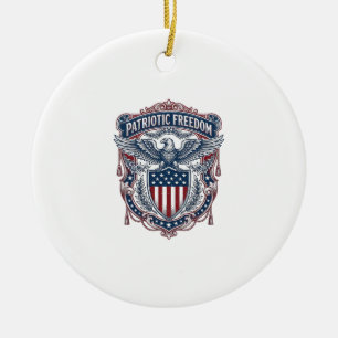 Patriotisches Gartentuch-Style-Vektorgrafik-T-Shir Keramik Ornament