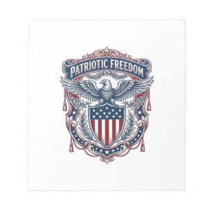 Patriotisches Gartentuch-Style-Vektorgrafik-T-Shir Notizblock