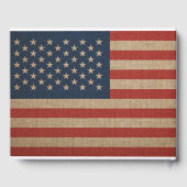 Patriotisches Gästebuch unter amerikanischer Flagg (Rückseite)