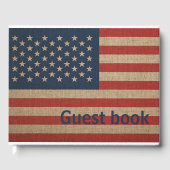 Patriotisches Gästebuch unter amerikanischer Flagg (Vorderseite)