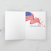 Patriotisches Geburtstagsbier mit Sparklern Karte (Innenseite)