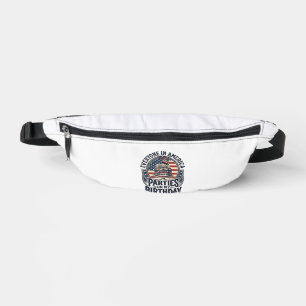 Patriotisches Geburtstagsfeier-Vintage-Cake-Shirt- Bauchtasche