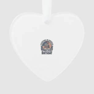 Patriotisches Geburtstagsfeier-Vintage-Torte-Shirt Ornament