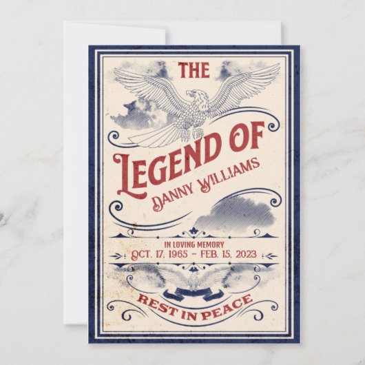 Patriotisches Gedenkprogramm für Veteranen Einladung (Vorderseite)