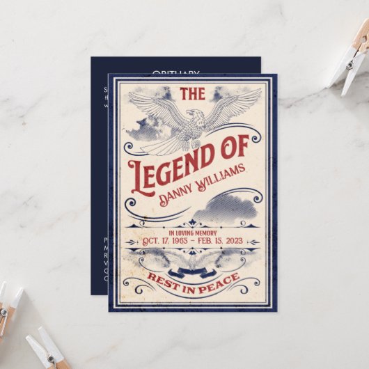 Patriotisches Gedenkprogramm für Veteranen Einladung (Vorderseite/Rückseite Beispiel)