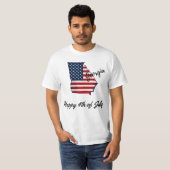 Patriotisches Georgien - Feier 4. Juli T-Shirt (Vorne ganz)
