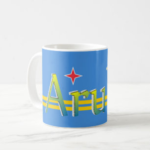 Patriotisches Geschenk Aruba-Flagge Kaffeetasse