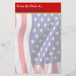 Patriotisches Geschenk der Flagge- für Soldaten Briefpapier