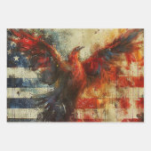 Patriotisches Geschenkpapier für Decoupage 3 Bogen Set (Vorderseite)