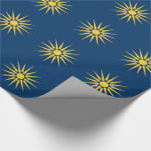 Patriotisches Geschenkpapier mit der Flagge Makedo (Ecke)