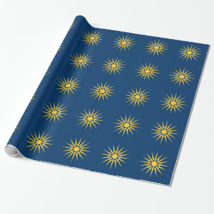 Patriotisches Geschenkpapier mit der Flagge Makedo