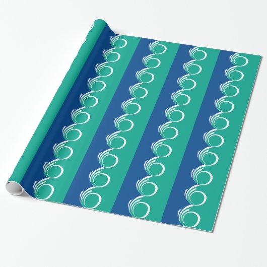 Patriotisches Geschenkpapier mit der Flagge von Ot (Ungerollt)