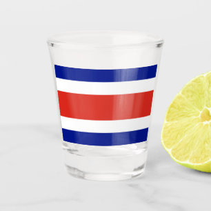 Patriotisches Glas mit der Flagge Costa Ricas
